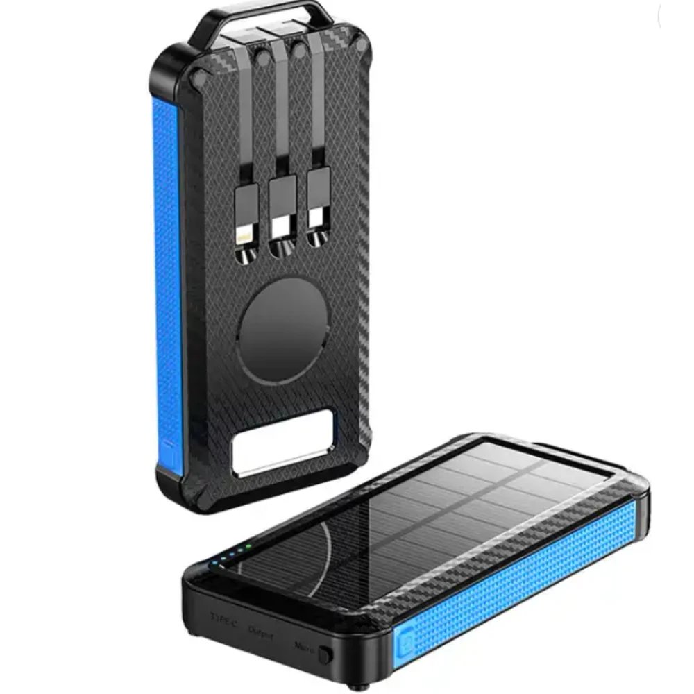 Ip65 Waterproof Portable Wireless Solar Power Bank Panel Charger Solar Powerbank Usb - C - Gadgetoelectro