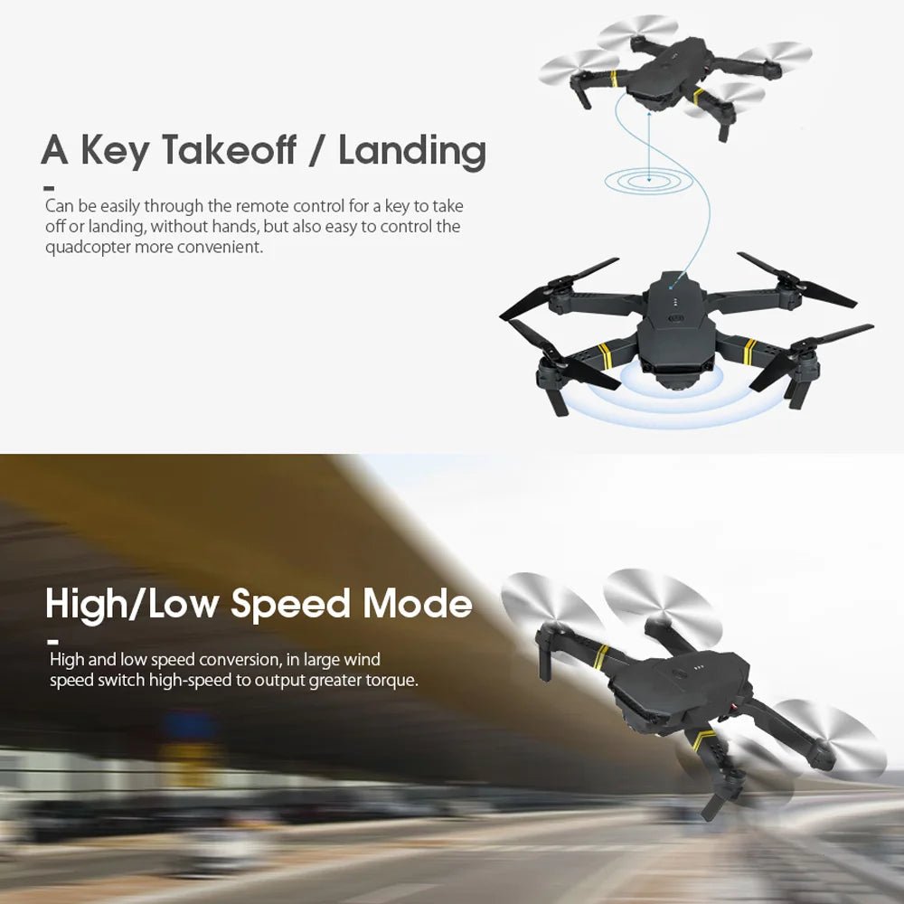4K HD Dual Camera RC FPV WiFi Portable Wide Angle Foldable Quadcopter Drone - Gadgetoelectro