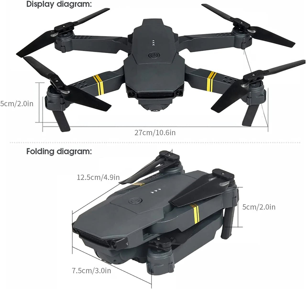 4K HD Dual Camera RC FPV WiFi Portable Wide Angle Foldable Quadcopter Drone - Gadgetoelectro