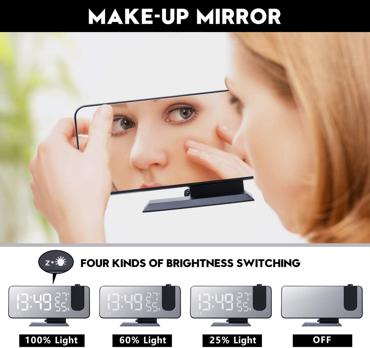 LED Projection Digital Alarm Clock Phone Charger - Gadgetoelectro