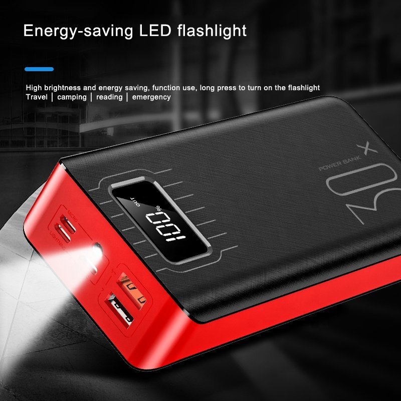 20000mAh External Battery Power Bank Dual USB With LED Flashlight - Gadgetoelectro